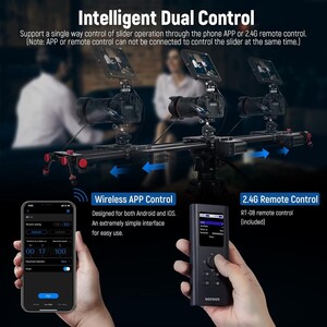 120cm Uzaktan Kumandalı & Motorlu Slider (APP) - Thumbnail