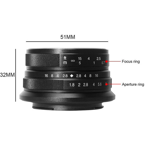7Artisans 25mm F1.8 Lens (FujiFilm X)