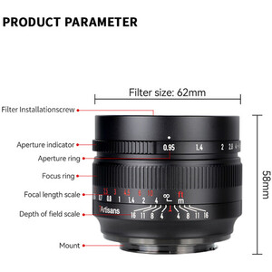 7Artisans 50mm F0.95 Lens (MFT) - Thumbnail