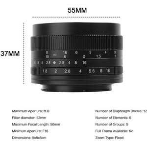 7Artisans 50mm F1.8 Lens (FujiFilm X) - Thumbnail