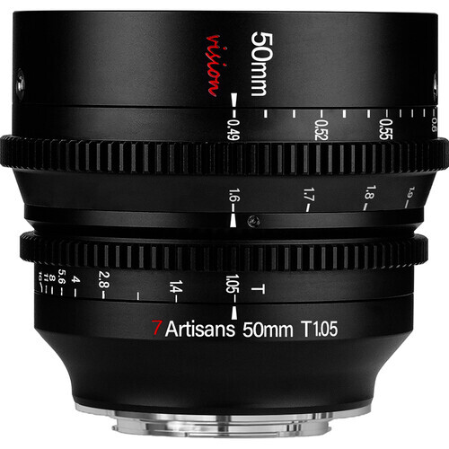 7Artisans 50mm T1.05 Vision Cine Lens (Canon RF-S)