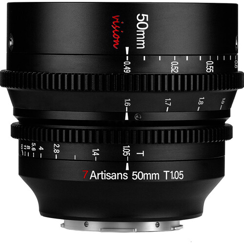 7Artisans 50mm T1.05 Vision Cine Lens (Canon RF-S)