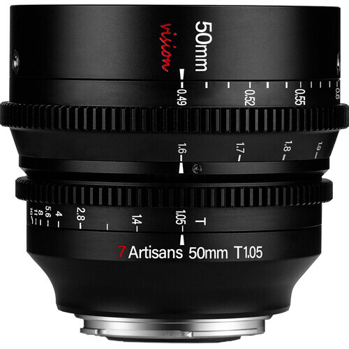 7Artisans 50mm T1.05 Vision Cine Lens (Canon RF-S)