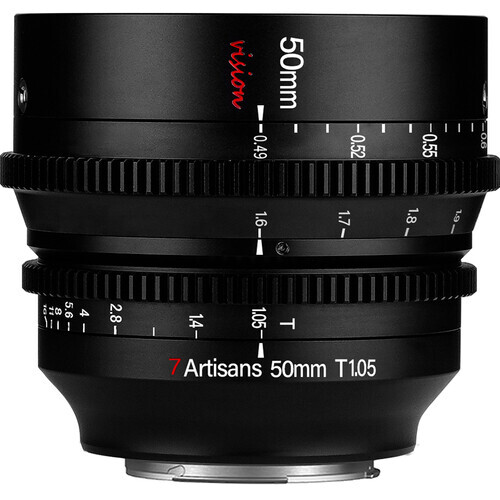 7Artisans 50mm T1.05 Vision Cine Lens (Canon RF-S)