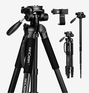 TM2624L 3-Way Pan Head Kompakt Tripod (KF09.050V2) ürün görseli 1
