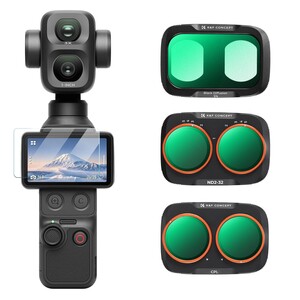 DJI Osmo Pocket 4P İçin 3 Parça Filtre Seti (CPL + Black Mist 1/4 + ND2-32) ürün görseli 1