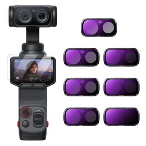 Insta360 Luna Ultra İçin 7 Parça ND Filtre Seti (ND8, ND16, ND32, ND64, ND128, ND256, ND1000) ürün görseli 1