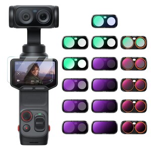 Insta360 Luna Ultra İçin 16 Parça Filtre Seti (Black Mist 1/4 + Black Mist 1/8 + UV + Işık Kirliliği Azaltma + CPL) ürün görseli 1