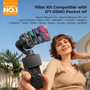 DJI Osmo Pocket 4P İçin 16 Parça Filtre Seti (Black Mist 1/4 + Black Mist 1/8 + UV + Işık Kirliliği Azaltma + CPL) ürün görseli 2