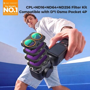 DJI Osmo Pocket 4P İçin 4 Parça Filtre Seti (CPL + ND16 + ND64 + ND256) (Plastik) ürün görseli 2
