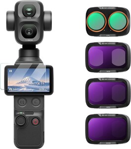 DJI Osmo Pocket 4P İçin 4 Parça Filtre Seti (CPL + ND16 + ND64 + ND256) (Plastik) ürün görseli 1