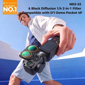 DJI Osmo Pocket 4P İçin Mist VND Filtre (ND2-32 & Black Mist 1/4) ürün görseli 2