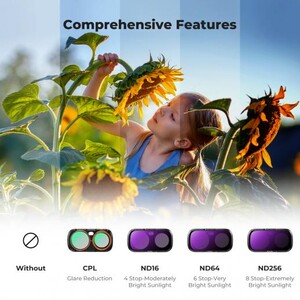 Insta360 Luna Ultra İçin 4 Parça Filtre Seti (CPL + ND16 + ND64 + ND256) ürün görseli 2