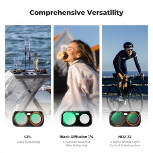 Insta360 Luna Ultra İçin 3 Parça Filtre Seti (CPL + Black Mist 1/4 + ND2-32) ürün görseli 2
