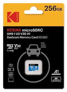 Kodak 256GB UHS-I U3/V30/A1 Araç Kamerası İçin Micro SD Kart KD360 - ürün görünümü