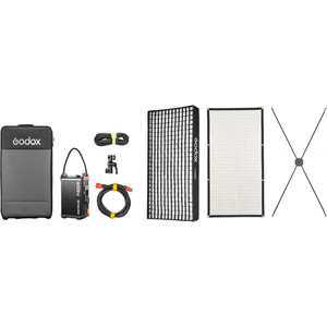 Godox KNOWLED F400R K1 Esnek RGB LED Işık 2×4, Softbox ve Grid Dahil farklı görünüm