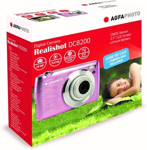 AgfaPhoto Realishot DC8200 Dijital Kamera (Pembe) - Thumbnail