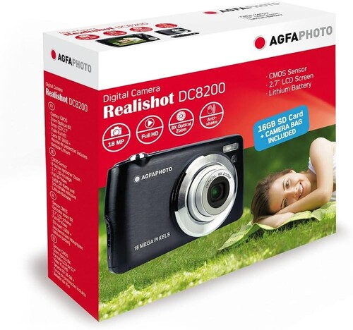 AgfaPhoto Realishot DC8200 Dijital Kamera (Siyah)