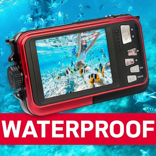 AgfaPhoto Realishot WP8000 Su Altı Fotoğraf Makinesi (Kırmızı)