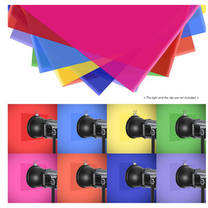 Andoer 8 Renk / Şeffaf Jel Aydınlatma Filtresi 50x40 D10622 - Thumbnail