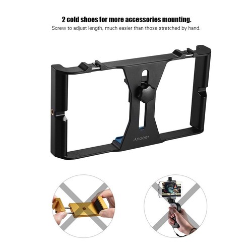 Andoer Akıllı Telefon İçin Video Rig ELTutucusu D5191
