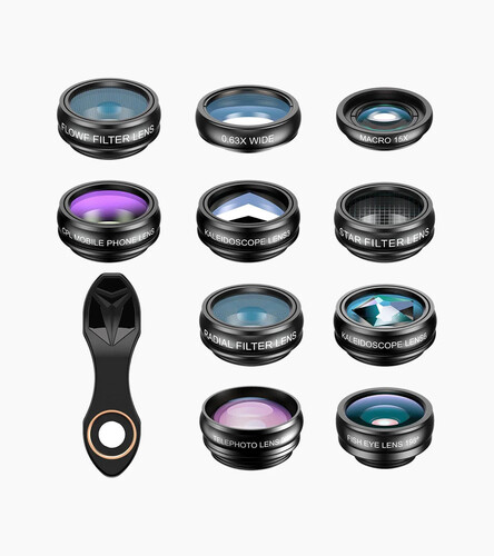 Apexel 10'u 1 Arada Telefon Lens Kiti