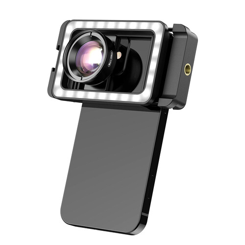 Apexel 3'ü 1 Arada Lens Klipsi ve Dolgu Işıklı 100mm Makro Lens Kiti