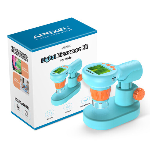 Apexel Çocuk Mikroskop Kiti (800X Dijital IPS Ekranlı)