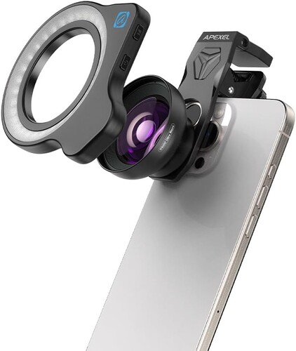 Apexel HB100UFL 75mm Ultra Makro Lens (Dolgu Işıklı)