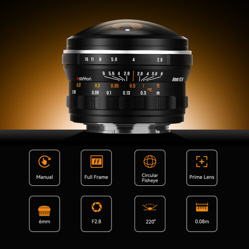 Astrhori 6mm f/2.8 Full-Frame Balık Gözü Lens (Sony E)