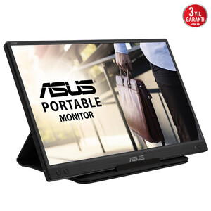 ASUS ZENSCREEN MB166C 15,6 TASINABILIR USB MONITOR IPS 1920x1080 5MS USB Type-C - Thumbnail