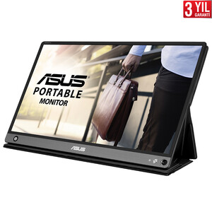 ASUS ZENSCREEN MB16AHP 15,6 IPS 1920x1080 5MS Micro-HDMI USB-C DAHILI BATARYA, USB-C TO A ADAPTOR, EYECARE Taşınabilir USB Monitör - Thumbnail