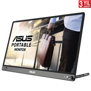 ASUS ZENSCREEN MB16AHP 15,6 IPS 1920x1080 5MS Micro-HDMI USB-C DAHILI BATARYA, USB-C TO A ADAPTOR, EYECARE Taşınabilir USB Monitör - Thumbnail