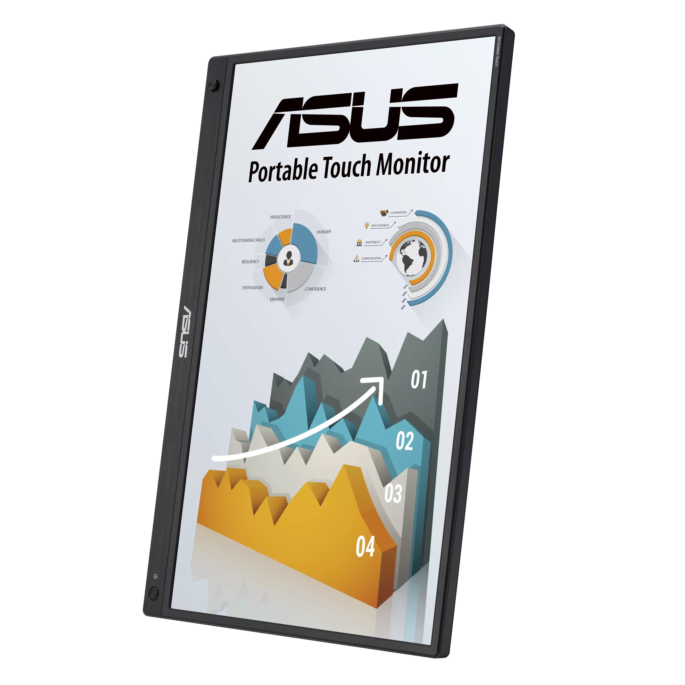 Asus - ASUS ZENSCREEN MB16AHT 15,6 IPS 1920x1080 5MS Mini-HDMI USB-C 10 PARMAK DOKUNMATIK, DAHILI BATARYA, EYECARE Taşınabilir USB Monitör (1)