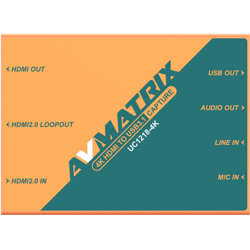 AVMatrix UC1218-4K HDMI - USB-C 3.1 Capture Kart