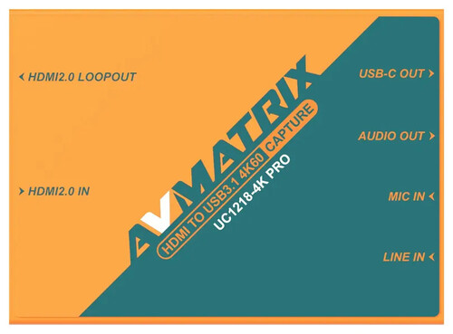 AVMatrix UC1218-4K PRO HDMI to USB 4K Capture Box