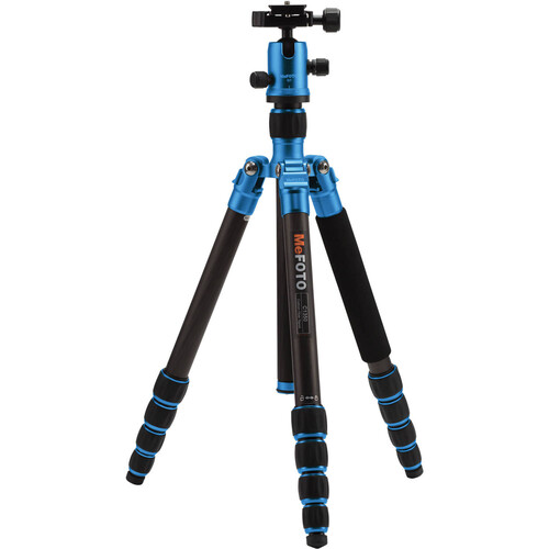 Benro MeFOTO C1350Q1B RoadTrip Carbon Fiber Travel Tripod Kit(Blue)