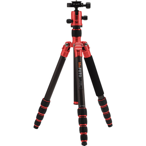 Benro MeFOTO C1350Q1R RoadTrip Carbon Fiber Travel Tripod Kit(Red)