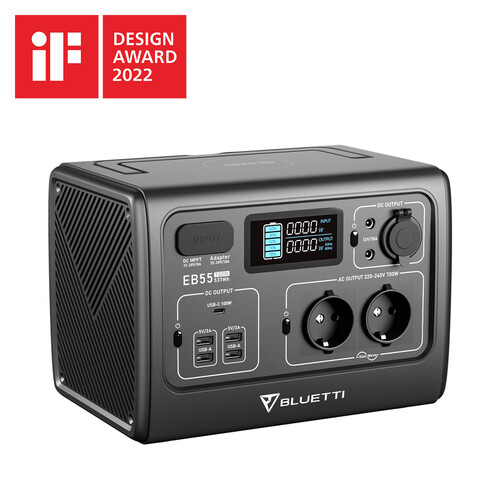 Bluetti PowerOak EB55 Taşınabilir Güç İstasyonu (700W 537Wh)
