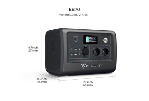 Bluetti PowerOak EB70 Taşınabilir Güç İstasyonu (1000W 716Wh)