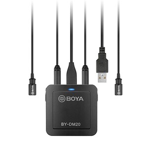 Boya BY-DM20 Pc Telefon İkili Yaka Mikrofonu Kit - Thumbnail