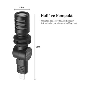 Boya BY-M100D Kompakt Lightning Telefon Mikrofonu - Thumbnail