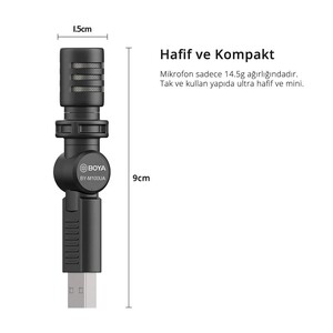 Boya BY-M100UA Kompakt USB Bilgisayar Mikrofonu - Thumbnail
