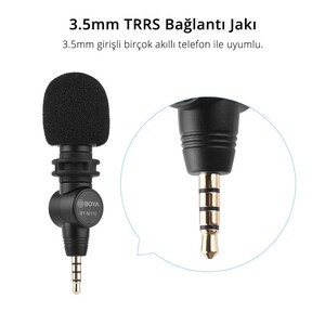 Boya - Boya BY-M110 Kompakt 3.5mm Telefon Mikrofonu (1)