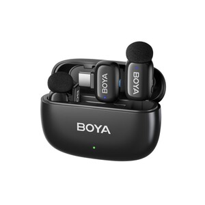 BOYA - BOYA Mini 2 AI Kablosuz Yaka Mikrofonu Type-C Mat Siyah - SKU02