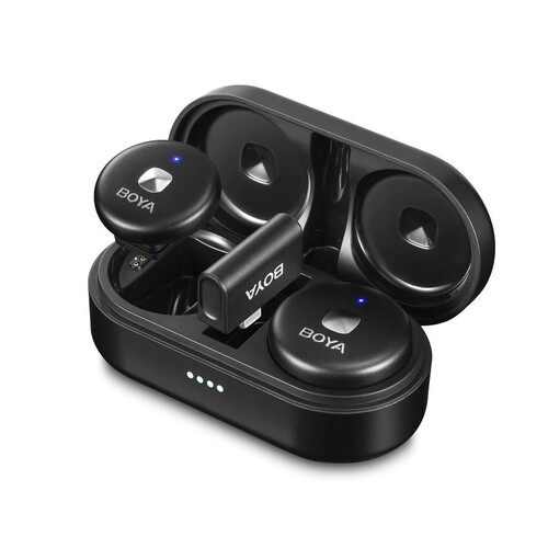 BOYA Omic-D Wireless İkili Yaka Mikrofonu Lightning (Siyah)