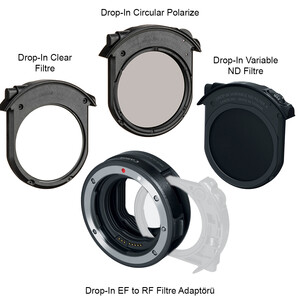 Canon - Canon EF-EOS R Drop-In Filtre Kit (Drop-In EF-RF Adaptör + VND + CPL + Clear)