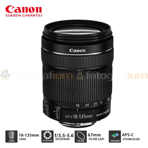 Canon - Canon EF-S 18-135mm f/3.5-5.6 STM IS Lens