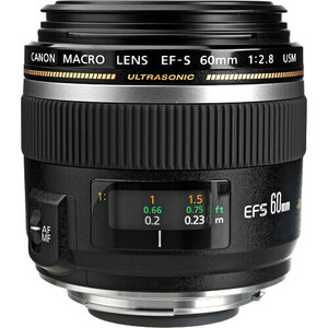 Canon EF-S 60mm f/2.8 Makro USM Lens ( Kutusuz Sıfır Demo Ürün - Kameraya takılmadı ) - Thumbnail