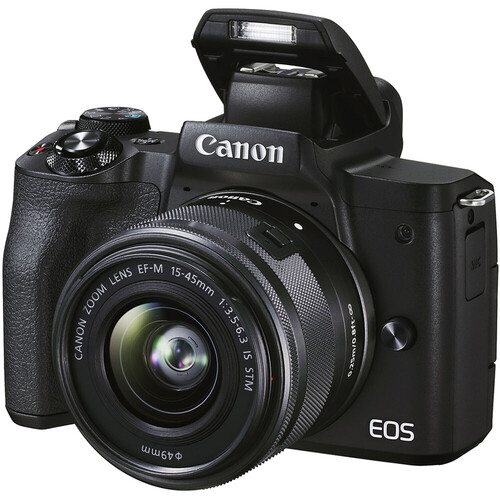 Canon EOS M50 Mark II EF-M 15-45mm 55-200mm IS STM Lens Kit Aynasız Fotoğraf Makinesi